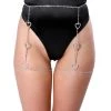 THE LUMI SHOP Rhinestone Heart Leg Harness HARNESSES & CHAINS