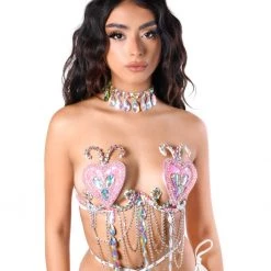 THE LUMI SHOP Pink Ladybug Carnival Bra Top