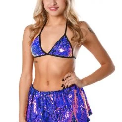 THE LUMi SHOP Gypsy Fuchsia Sequin Set (Bra + Skirt) Sequin Sets 6 THE LUMi SHOP Gypsy Fuchsia Sequin Set (Bra + Skirt) Sequin Sets