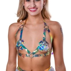 THE LUMI SHOP Iridescent Techno Harness Set Sequin Sets