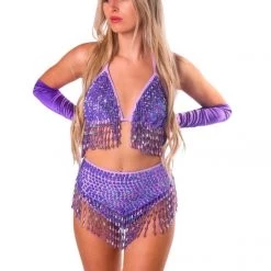 THE LUMI SHOP SPRING 2022 FULL OUTFIT Hand Stitched Set- Violet Dreams W/ Gloves