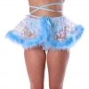 THE LUMI SHOP Blue Butterfly Fuzzy 3D Skirt