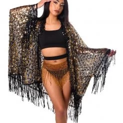 THE LUMI SHOP Sequin Tassel Kimono- Treasure Chest SPRING 2022
