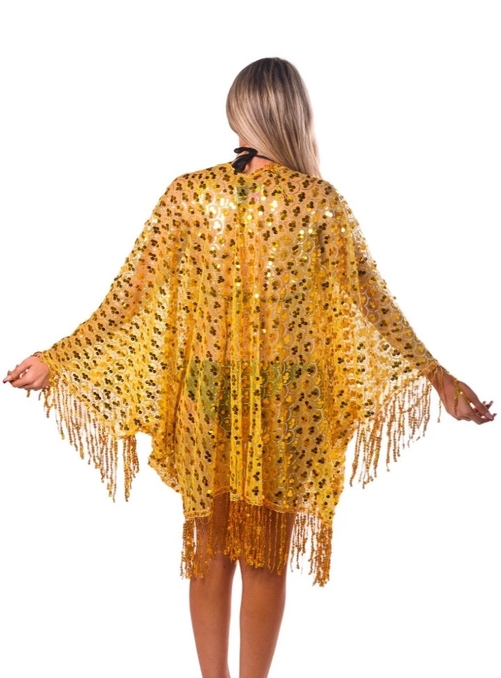 THE LUMI SHOP SPRING 2022 Sequin Tassel Kimono- Gold Treasure 6 THE LUMI SHOP SPRING 2022 Sequin Tassel Kimono- Gold Treasure
