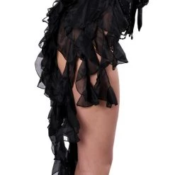 THE LUMI SHOP FULL OUTFITS FULL OUTFIT- Black Angel(Top+Bottom+Skirt+Harness)