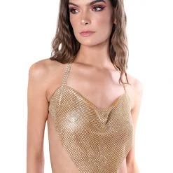 THE LUMI SHOP Gold Goddess Sequin Top SUMMER 2022