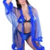 THE LUMi SHOP Fuzzy Kimono - Royal Blue Signature Fuzzy Kimonos