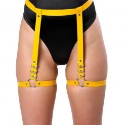 THE LUMI SHOP Yellow Vegan Leather Harness Set