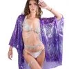THE LUMi SHOP Sequin Kimono - Babe Purple