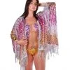 THE LUMI SHOP Sequin Tassel Kimono- Pink Glitter Signature Sequin Kimonos