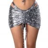 THE LUMI SHOP Metallic Pearl Snake Mini Skirt