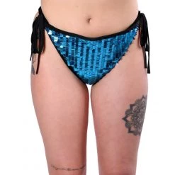 THE LUMI SHOP Sequin Shorts Aqua Sequin Bottoms