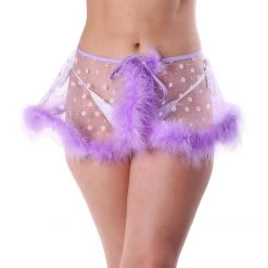 THE LUMI SHOP Lilac Pixie Fuzzy 3D Skirt