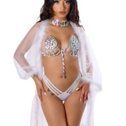 THE LUMI SHOP SUMMER 2022 Fuzzy Kimono- Pearl White