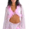 THE LUMI SHOP Pink Candy Fuzzy 3D Sequin Set