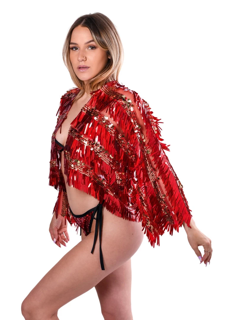 THE LUMi SHOP Special Sequin Kimonos Ruby Red Sequin Jacket 4 THE LUMi SHOP Special Sequin Kimonos Ruby Red Sequin Jacket