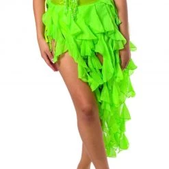 THE LUMi SHOP Neon Lime Long Wrap Skirt