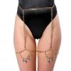 THE LUMI SHOP Gold Goddess Leg Chain Harness