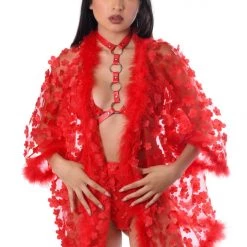 THE LUMI SHOP Fuzzy 3D Kimono- Cherry Blossom SUMMER 2022