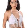THE LUMI SHOP Hand Stitched Sequin Bra Top-Techno Doll