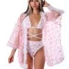 THE LUMI SHOP Fuzzy 3D Kimono- Pink Butterfly FUZZY 3D SETS