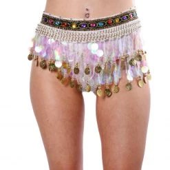 THE LUMI SHOP White Gypsy Coin Skirt Skirts