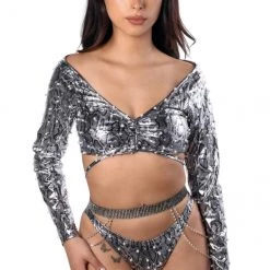 THE LUMI SHOP SUMMER 2022 Metallic Pearl Snake Top