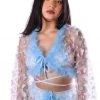 THE LUMI SHOP Blue Butterfly Fuzzy 3D Top FUZZY 3D SETS
