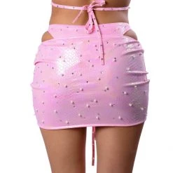 THE LUMI SHOP Rosalie Pearl Snake Mini Skirt SUMMER 2022