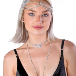 THE LUMI SHOP Rhinestone Butterfly Necklace