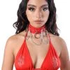 THE LUMI SHOP Red Vegan Leather Choker Ruby (Red)