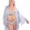 Lumishopusa Signature Sequin Kimonos Sequin Tassel Kimono - Silver Sparkle 2 Lumishopusa Signature Sequin Kimonos Sequin Tassel Kimono - Silver Sparkle