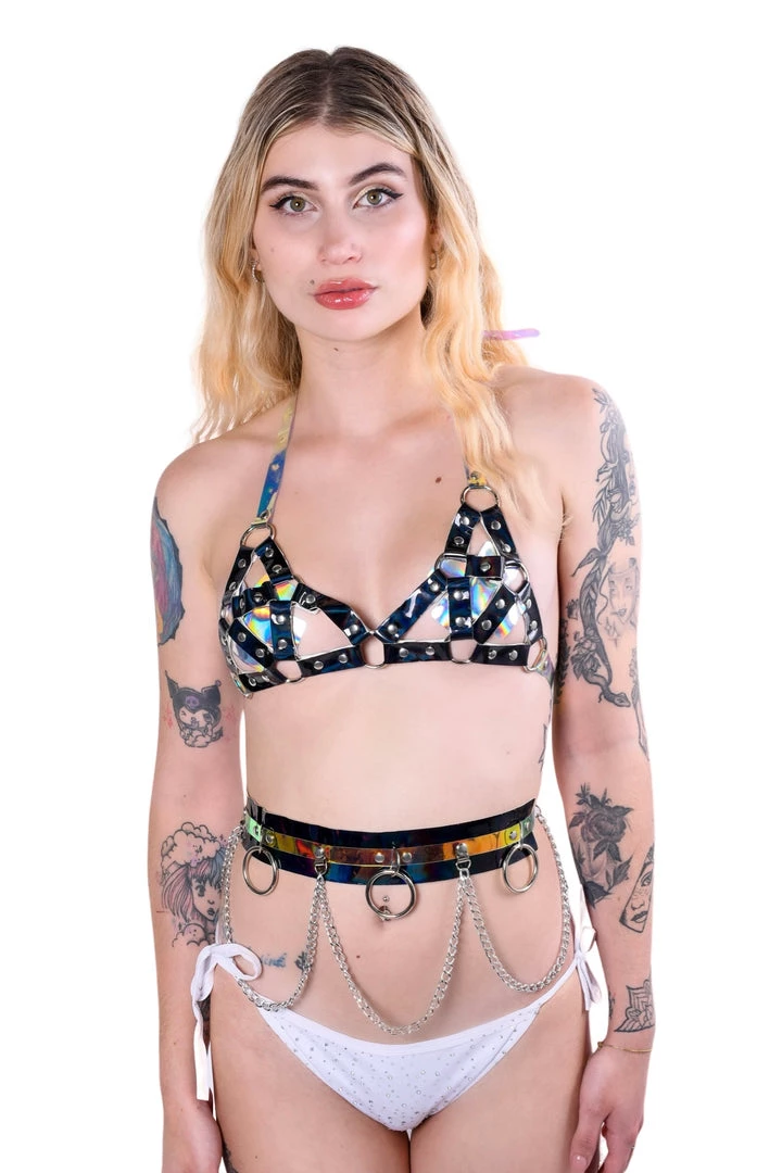 THE LUMI SHOP Black Space Hologram Harness Set 4 THE LUMI SHOP Black Space Hologram Harness Set