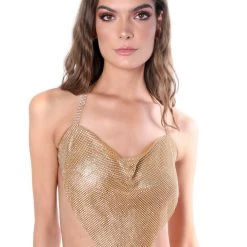 THE LUMI SHOP Gold Goddess Sequin Top SUMMER 2022