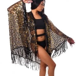 THE LUMI SHOP Sequin Tassel Kimono- Treasure Chest SPRING 2022