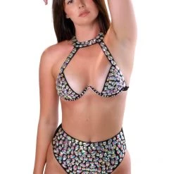 THE LUMI SHOP HAND-STITCHED Hand Stitched Sequin Bottoms-Techno Prism