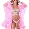 THE LUMI SHOP Fuzzy Sequin Kimono- Pink Diva SUMMER 2022