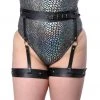 THE LUMI SHOP HARNESSES & CHAINS Black Devil Vegan Leather Leg Harness
