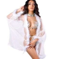 THE LUMI SHOP Fuzzy Sequin Kimono-Ice Fairy SUMMER 2022