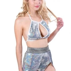 THE LUMI SHOP Skirts Star Shimmer Sequin Open Mini Skirt