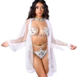 THE LUMI SHOP Fuzzy Sequin Kimono-Ice Fairy SUMMER 2022