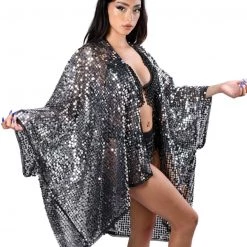 Lumishopusa Sequin Kimono - Disco Ball