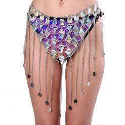 THE LUMi SHOP Silver Crystal Rhinestone Skirt 10 THE LUMi SHOP Silver Crystal Rhinestone Skirt