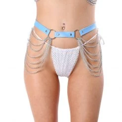 THE LUMI SHOP HARNESSES & CHAINS Blue Harness Chain Belt
