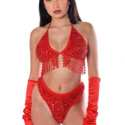 THE LUMI SHOP Hand Stitched Sequin Top- Valentine