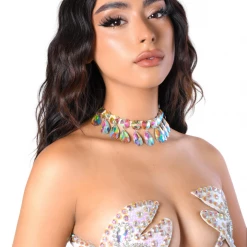 THE LUMI SHOP Rainbow Carnival Iridescent Necklace