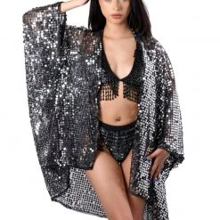 Lumishopusa Sequin Kimono - Disco Ball