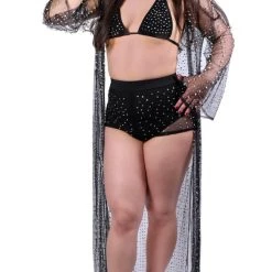 THE LUMi SHOP Jackets Pearl Black Long Kimono/Jacket