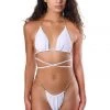 THE LUMI SHOP SUMMER 2022 White/ Gold Bikini Swimwear Set
