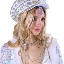 THE LUMI SHOP Festival Hats Iridescent Gem Rhinestone Festival Hat 8 THE LUMI SHOP Festival Hats Iridescent Gem Rhinestone Festival Hat
